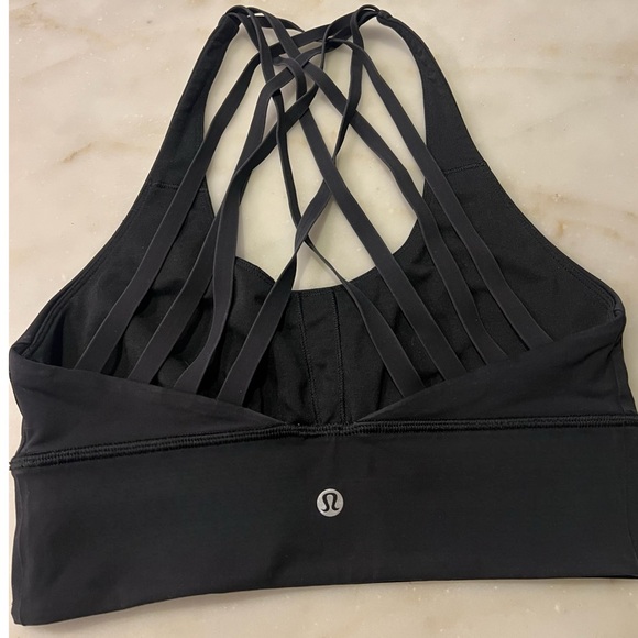 Black longline lululemon energy bra - size 6 - Picture 4 of 4